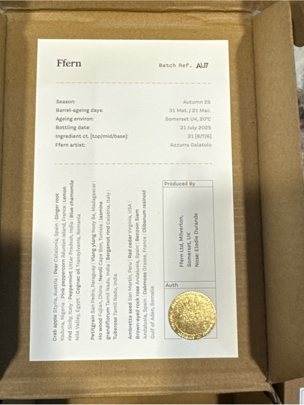 Ffern Organic Eau De Parfum - Autumn 25 - Picture 4 of 12